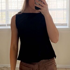 Princess Polly Black Open-Back Top